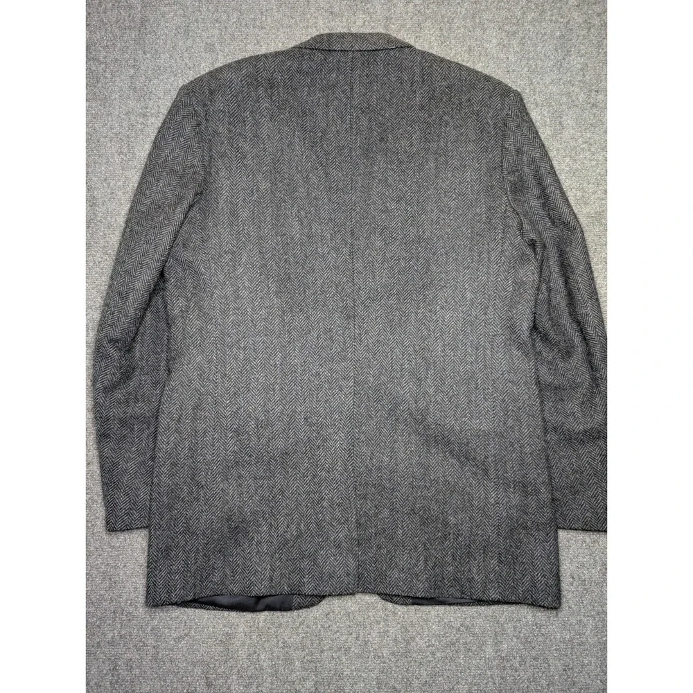 Farah Clothing Co Mens 42L Vintage Pure Wool Tweed Blazer Sport Coat Herringbone